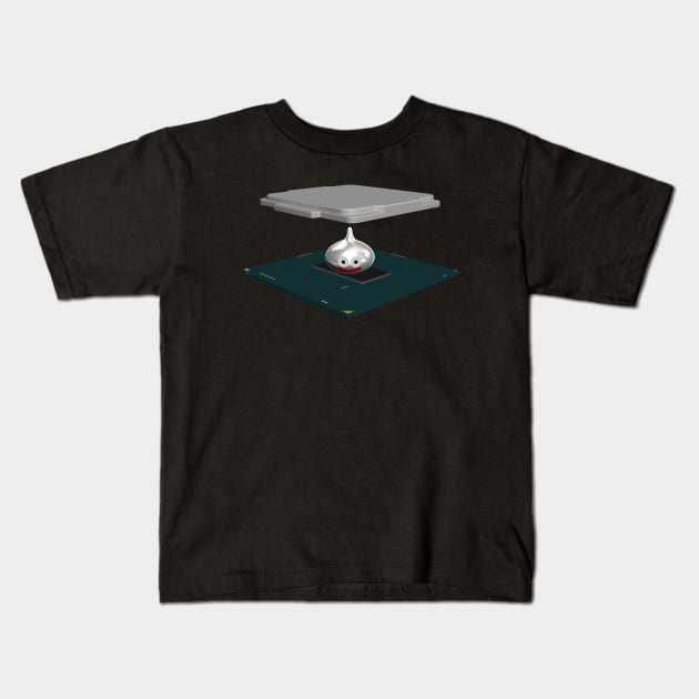 Liquid Metal Slime Kids T-Shirt by CCDesign